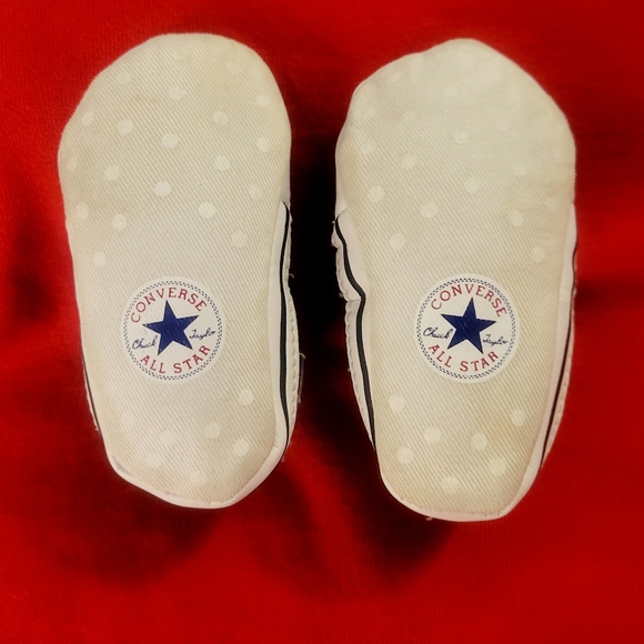 CONVERSE CHUCK TAYLOR BABY CRIB SHOES SIZE 1 BLACK - Picture 7 of 11